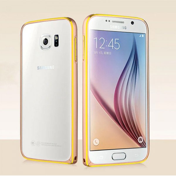 Wholesale Samsung Galaxy S6 Aluminum Metal Bumper (Champagne Gold)